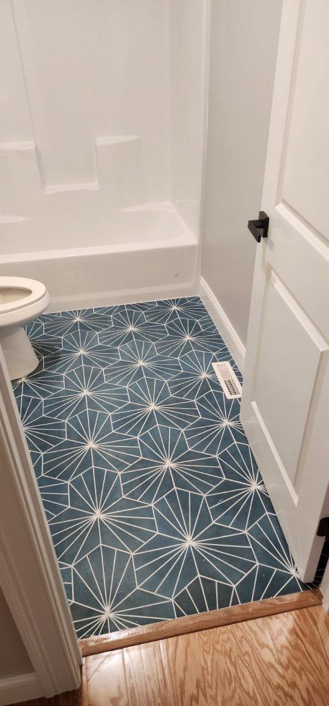 bathroom tile project