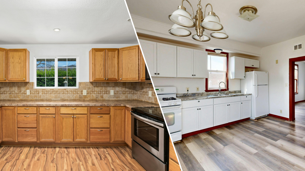 custom vs stock kitchen cabinet